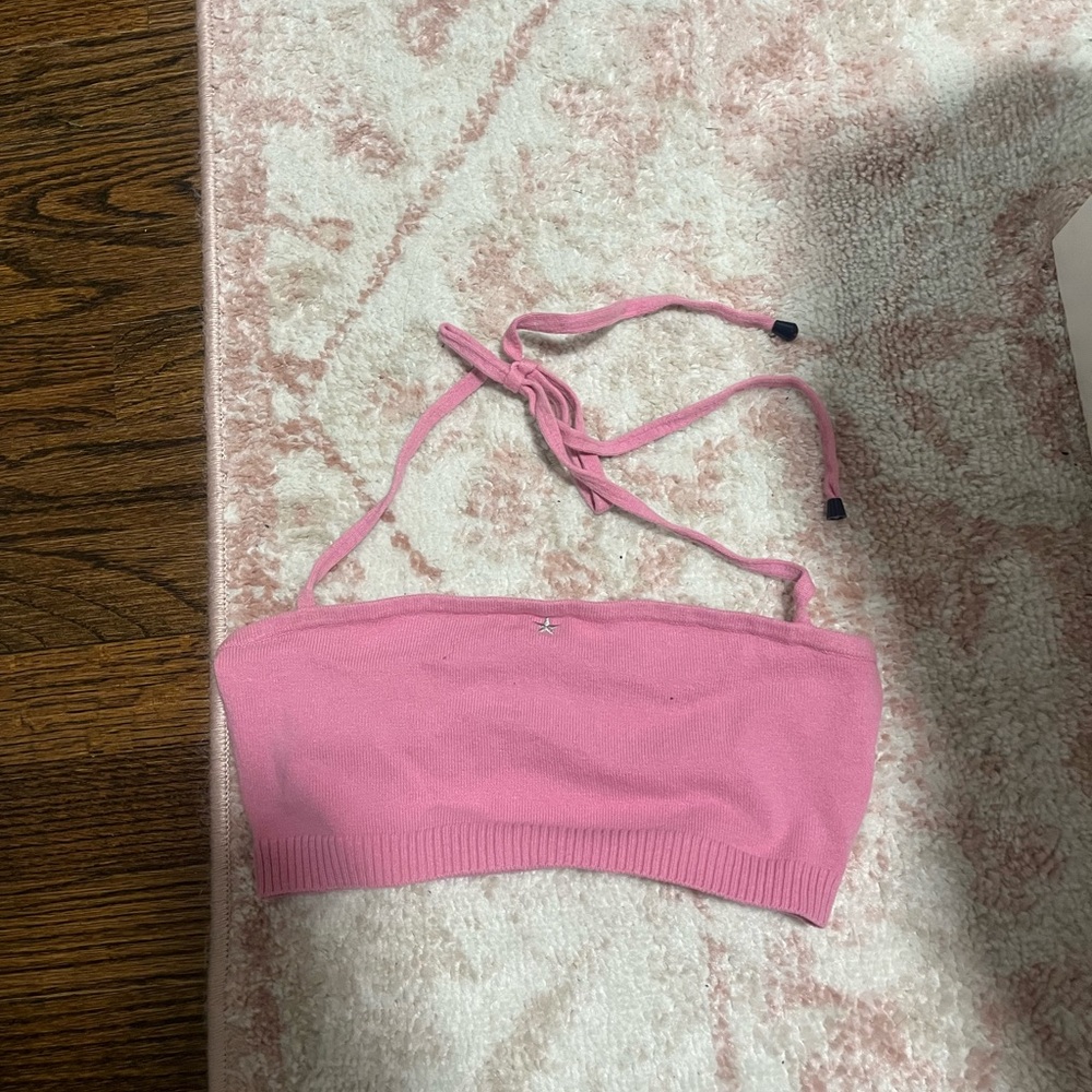 Pink Knit Halter Top